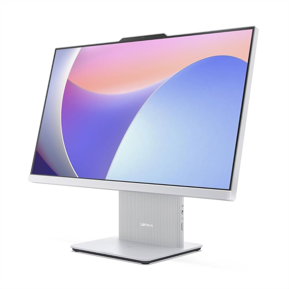 Lenovo AIO A100 Intel N100 Celeron 8GB 512GB SSD 23.8" FHD IPS All-in-One Desktop – Cloud Grey
