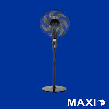 MAXI FAN 40-24E Standing Fan – 16", Black, 50W